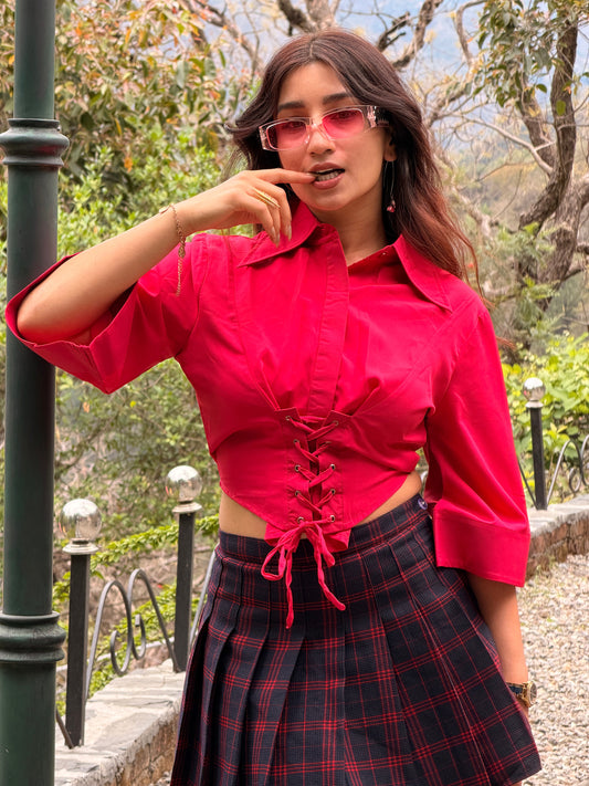 TANDUL Women Stylish Fuchsia Pink Shirt