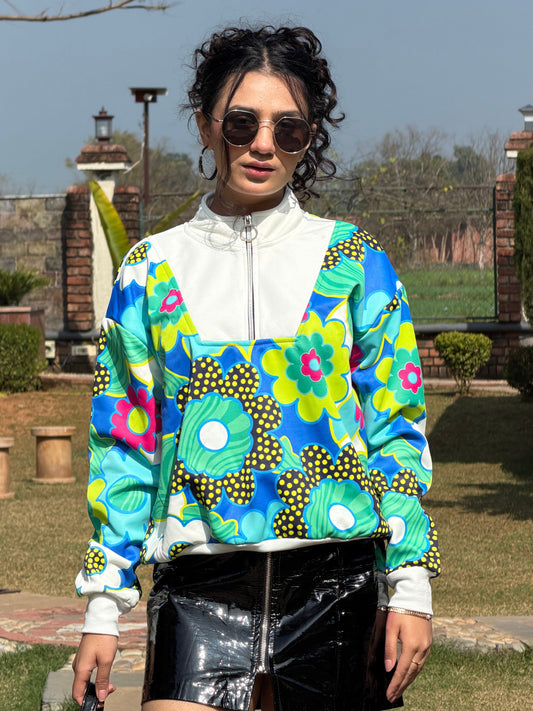 TANDUL Women Vibrant Floral Printed Sweatshirt