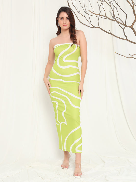 TANDUL  Women Bodycon Light Green Dress