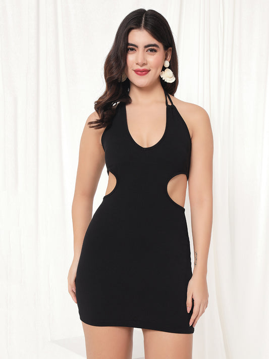 TANDUL  Women Bodycon Black Dress