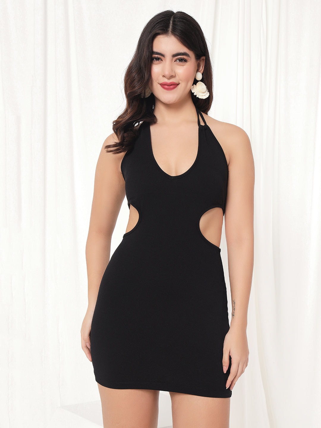 TANDUL  Women Bodycon Black Dress