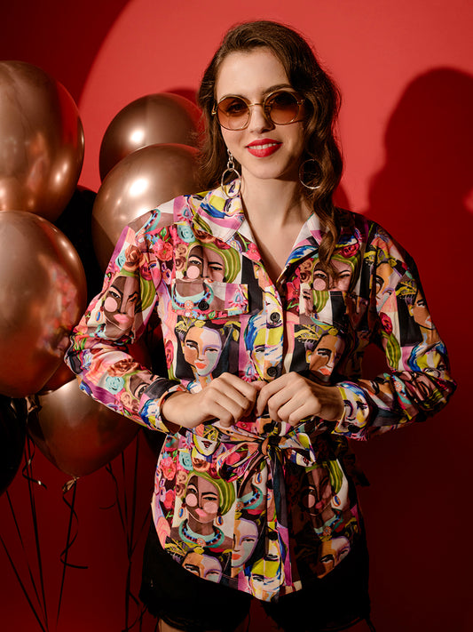 TANDUL  LYCRA BLEND Printed Coat For Women