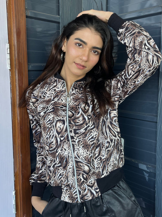 TANDUL Women Stylish Animal Patterned Jacket