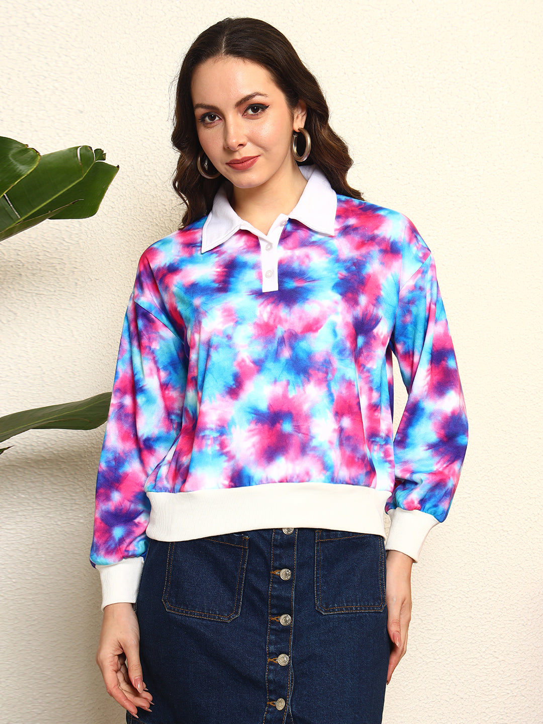 TANDUL Women Stunning Tie-dye Sweatshirt