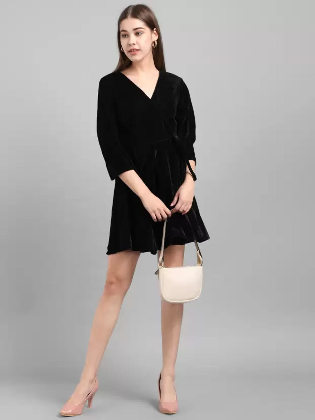 TANDUL  Women Layered Black Dress