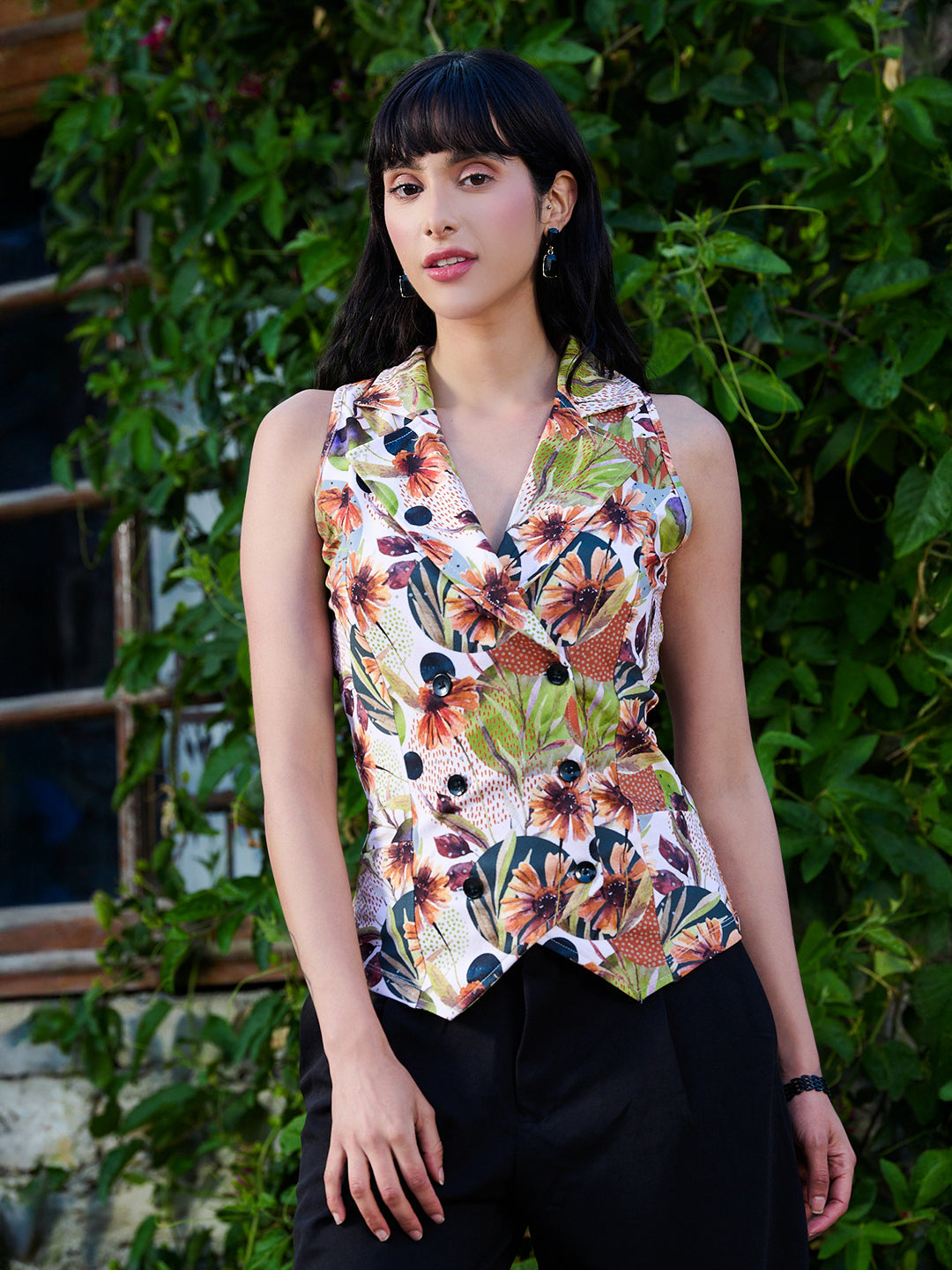 TANDUL Women Multicolor Floral Printed Waistcoat