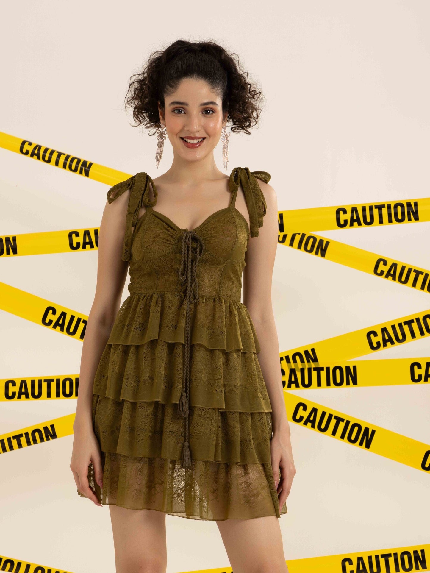 TANDUL  Women Empire Waist Green Dress