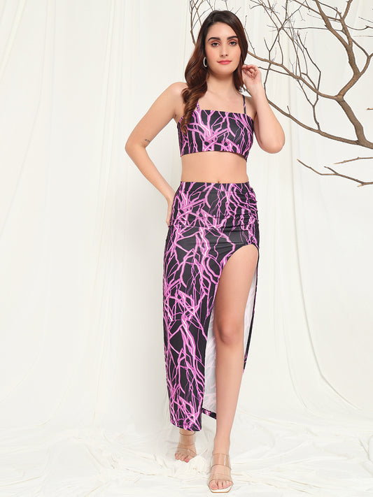 TANDUL Top Skirt Co-ords Set