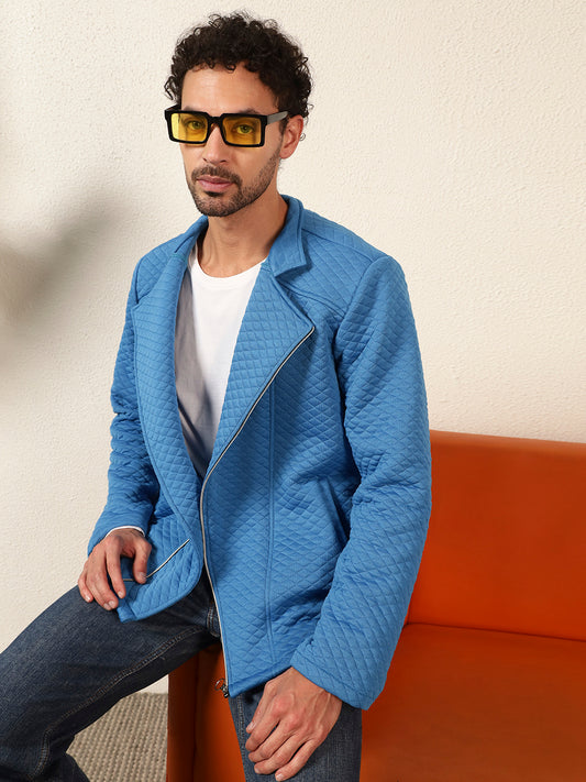 TANDUL Men's stylish blue Quiltted jacket