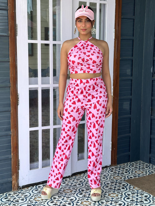TANDUL KOREAN TRENDY HEART COORD SET