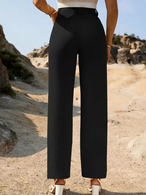 TANDUL Regular Fit Women Black Trousers