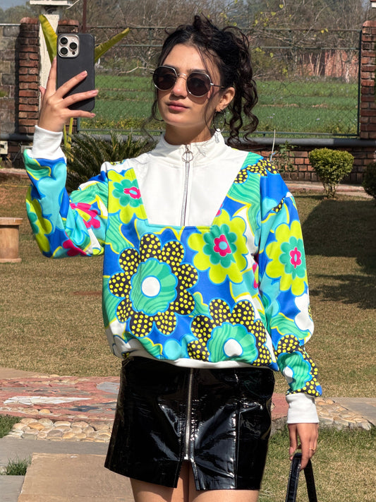 TANDUL Women Vibrant Floral Printed Sweatshirt