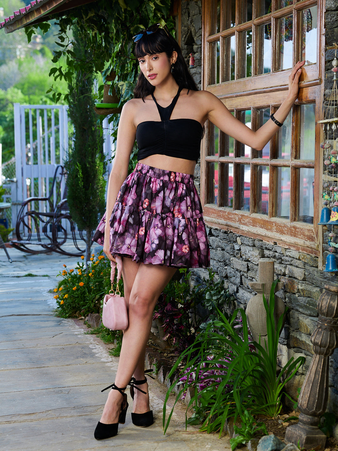 TANDUL Floral Printed Skirt