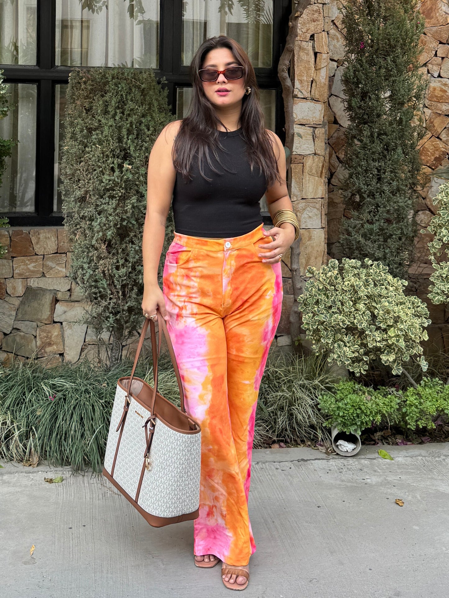 TANDUL  Women Regular Fit Multicolor Lycra Blend Trousers