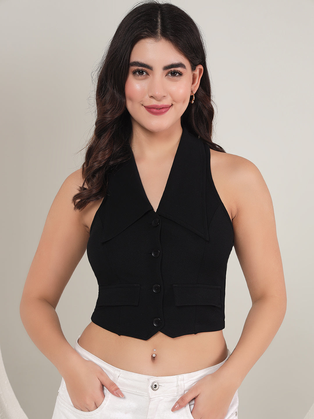 TANDUL  Solid Women Waistcoat