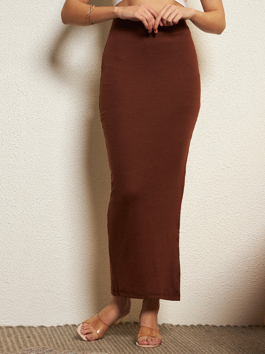 TANDUL Women Solid Brown Long Skirt