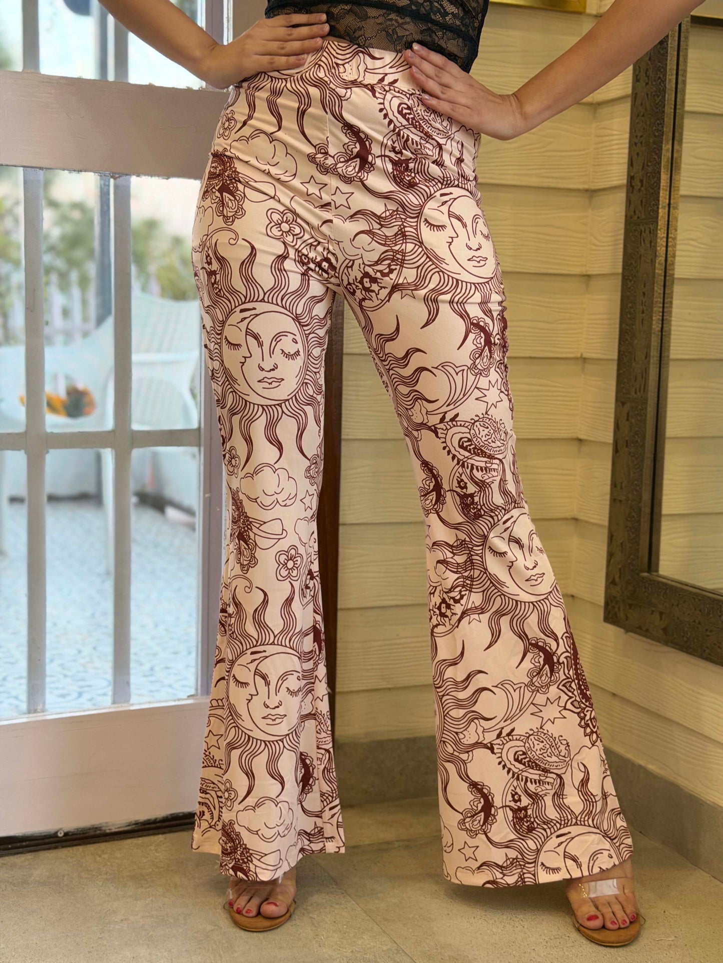 TANDUL  Women Regular Fit Beige Lycra Blend Trousers