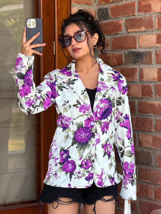 TANDUL Women Multicolor Floral Printed Blazer