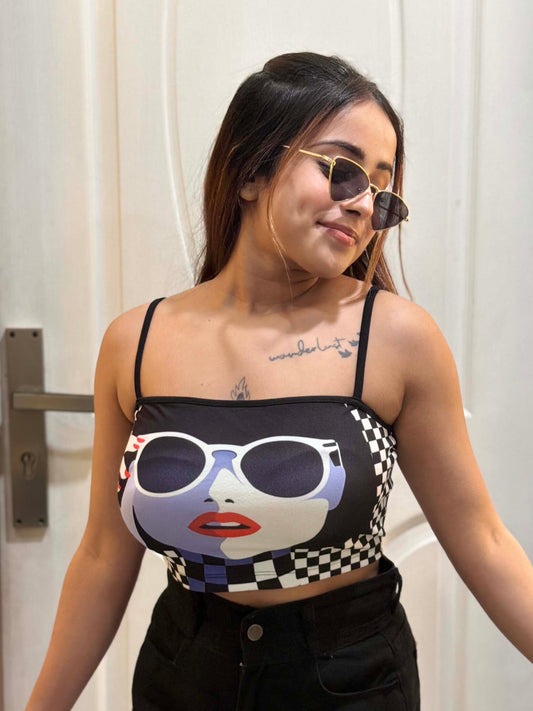 TANDUL Women Bold Look Spaghetti Top