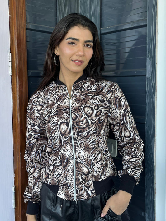 TANDUL Women Stylish Animal Patterned Jacket