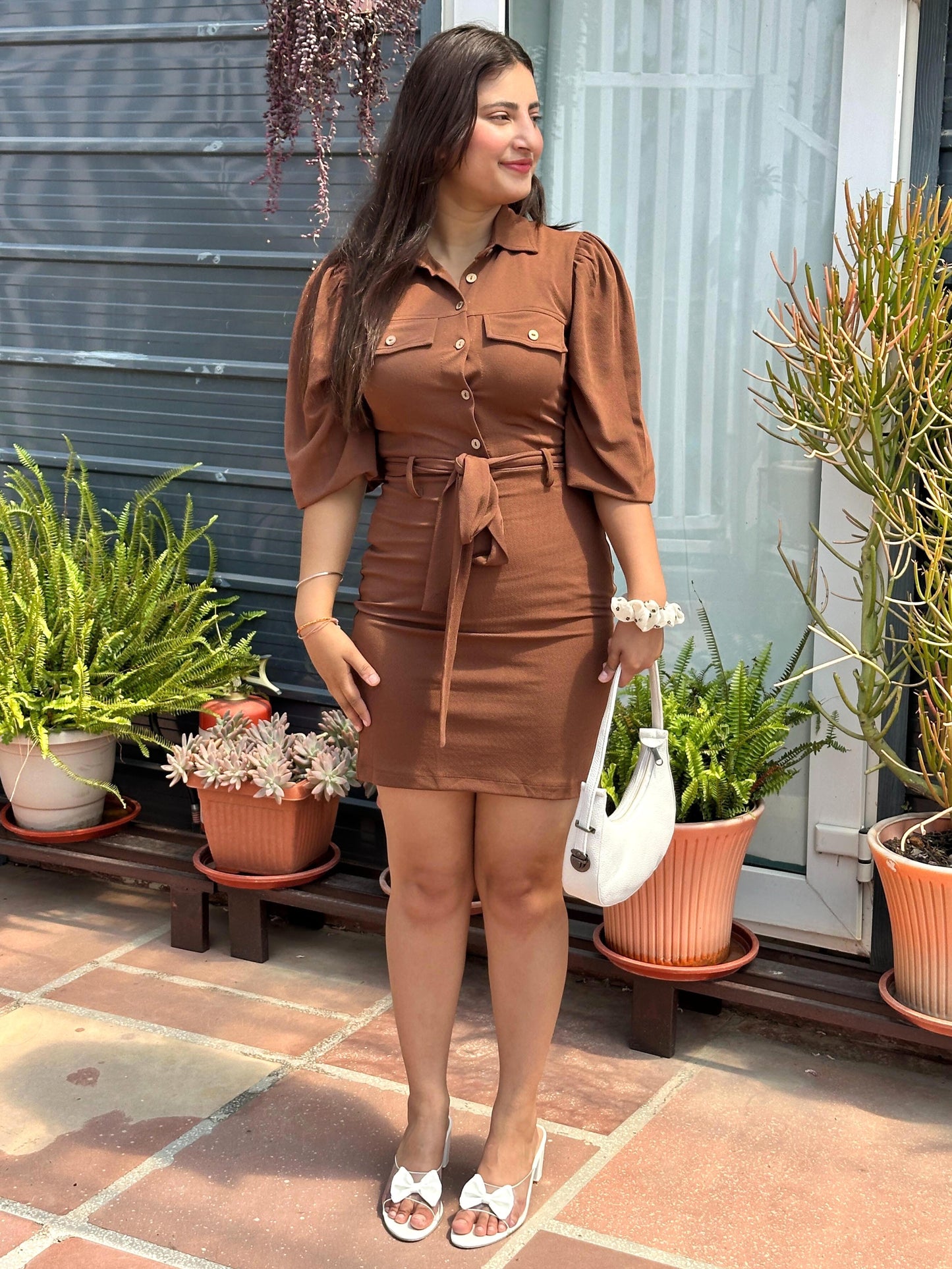 TANDUL Women Brown Solid Dress