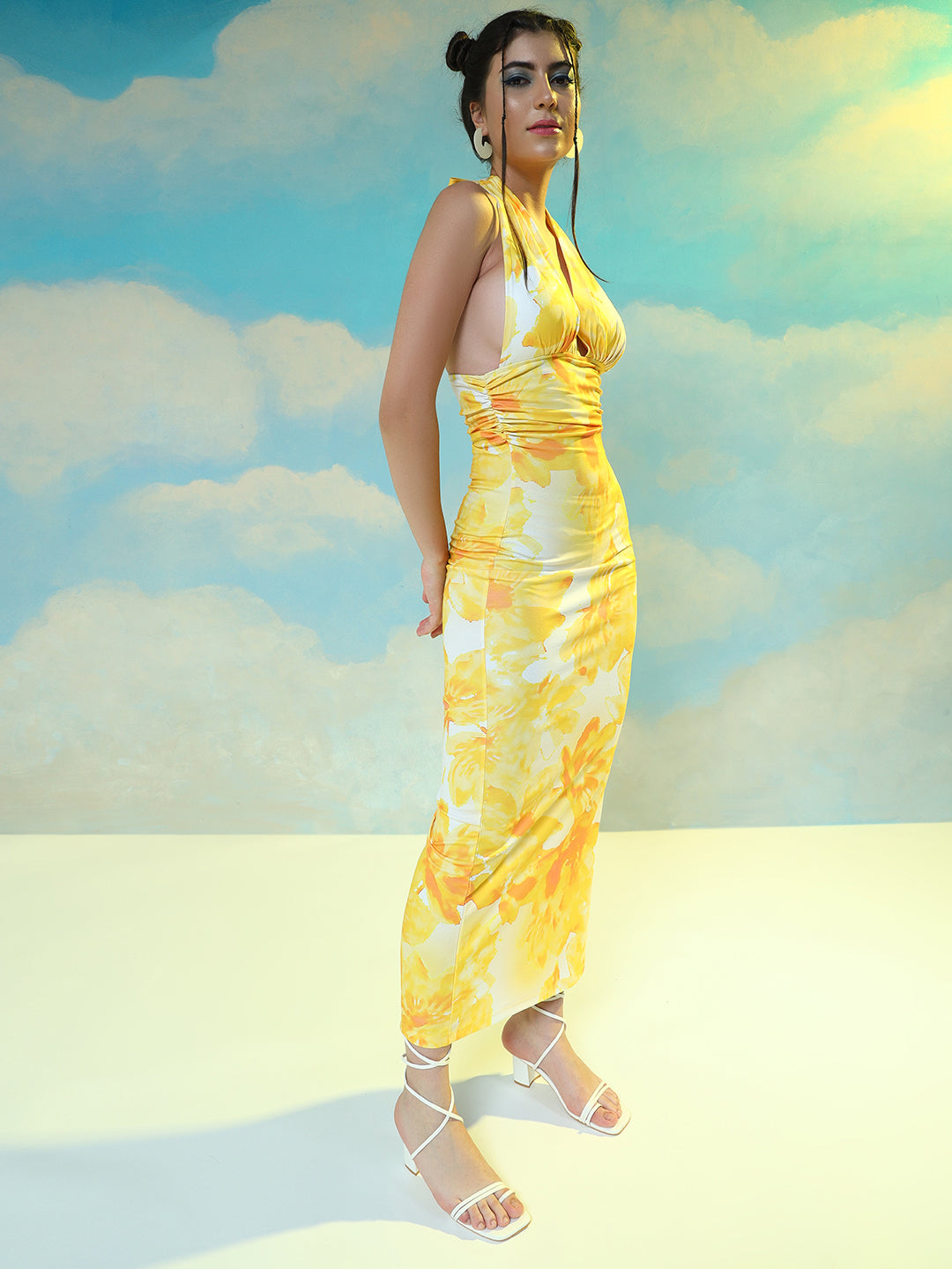 TANDUL  Women Bodycon Yellow Dress