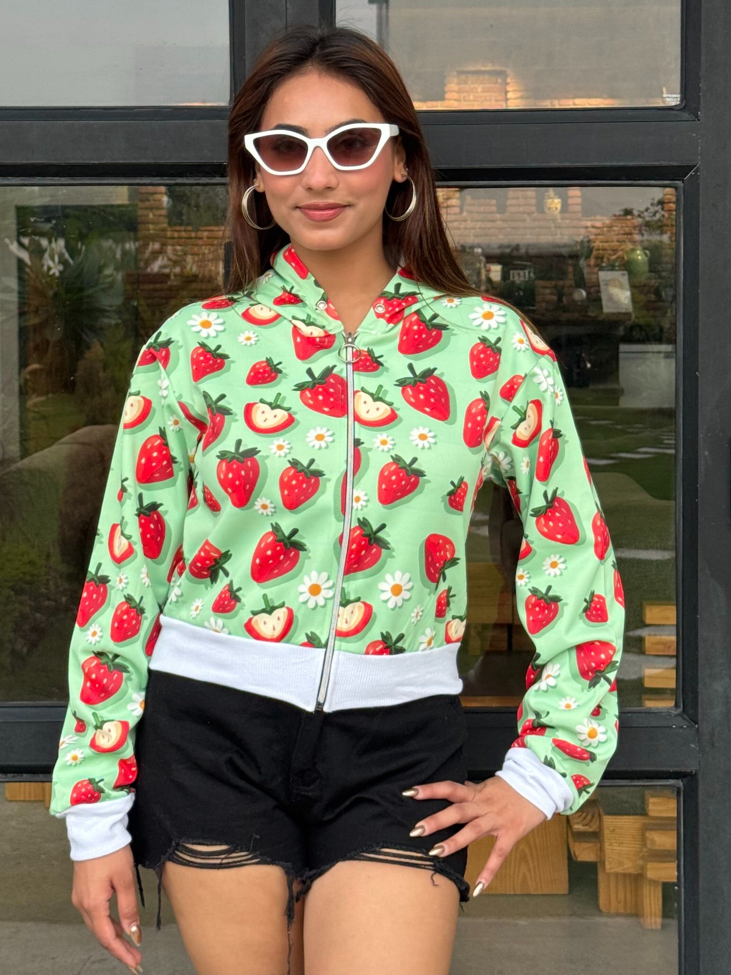 TANDUL Women Strawberry Printed Sweatshirt