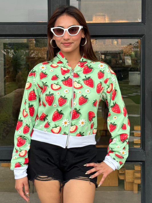 TANDUL Women Strawberry Printed Sweatshirt