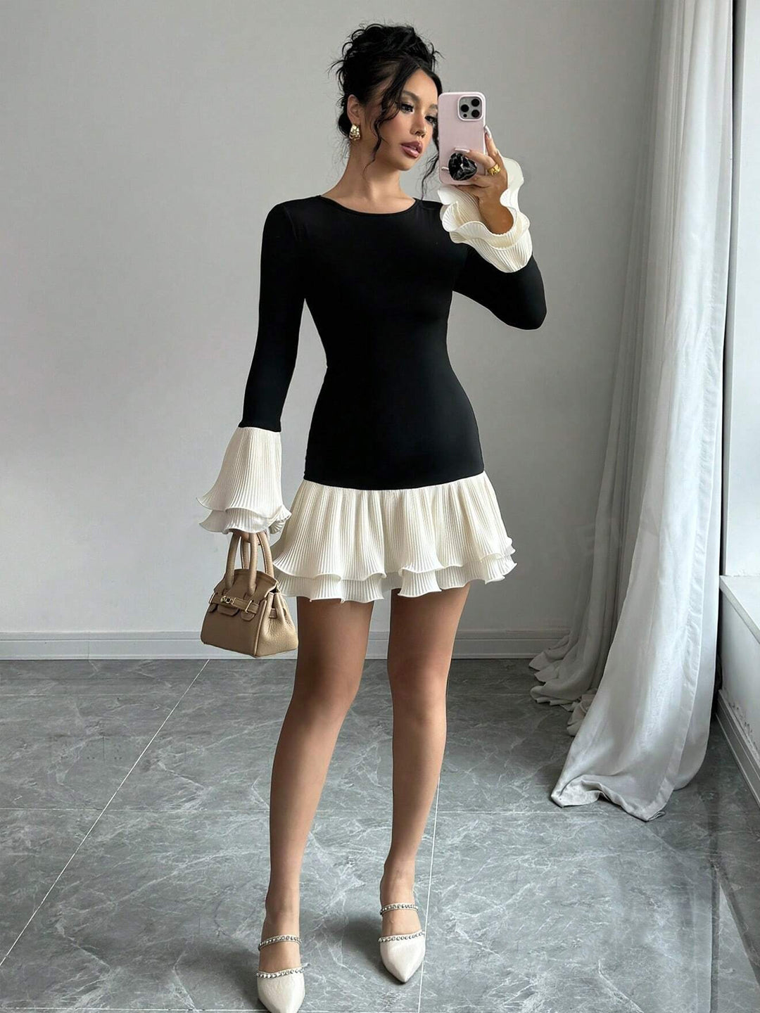 TANDUL  Women Fit and Flare Black Dress