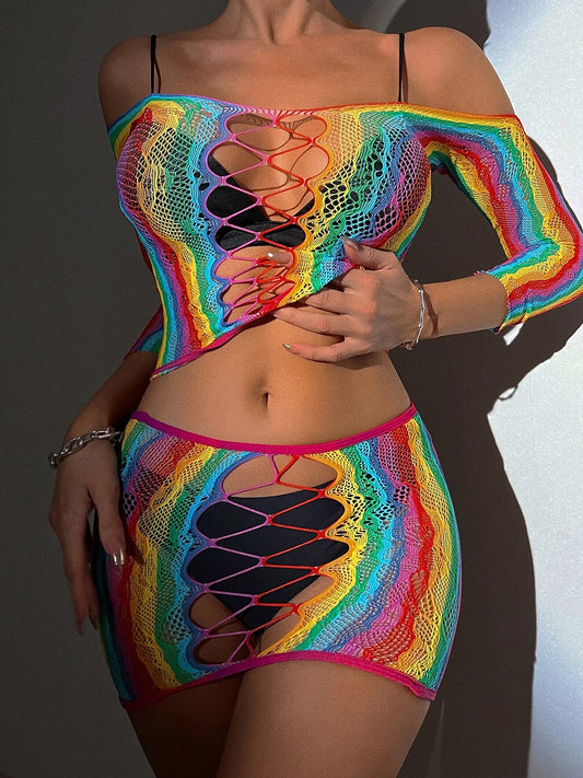 ELTIRE Vibrant And Stylish Rainbow striped