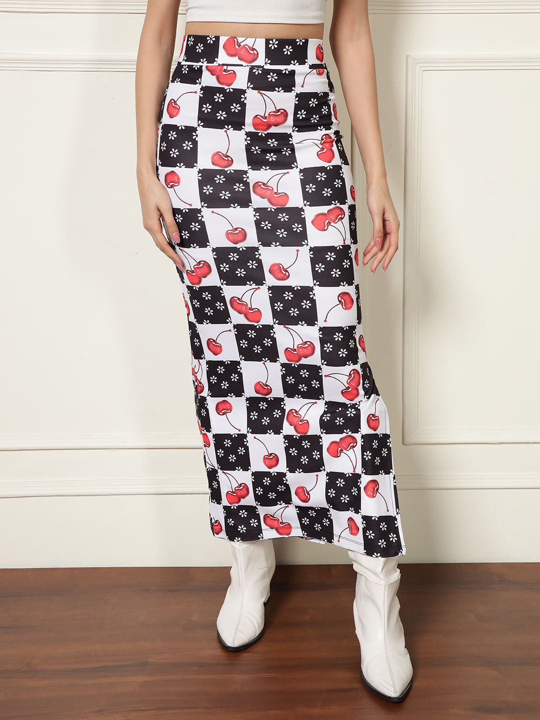 TANDUL Women Cherry Printed Skirt