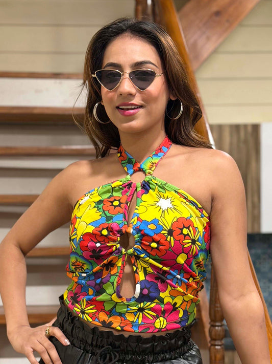 TANDUL Women Multicolor Floral Printed Top