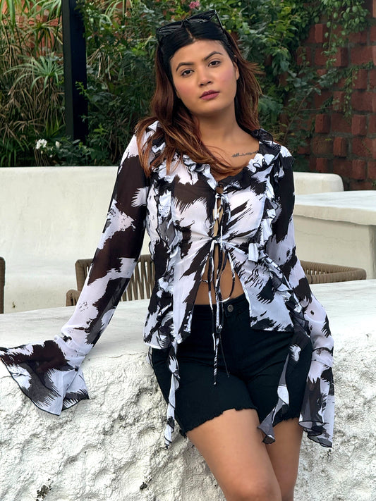 TANDUL Women Multicolor Georgette Top