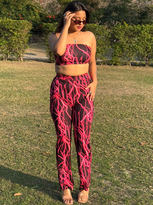 TANDUL  Women Two Piece Dress Gold Dress