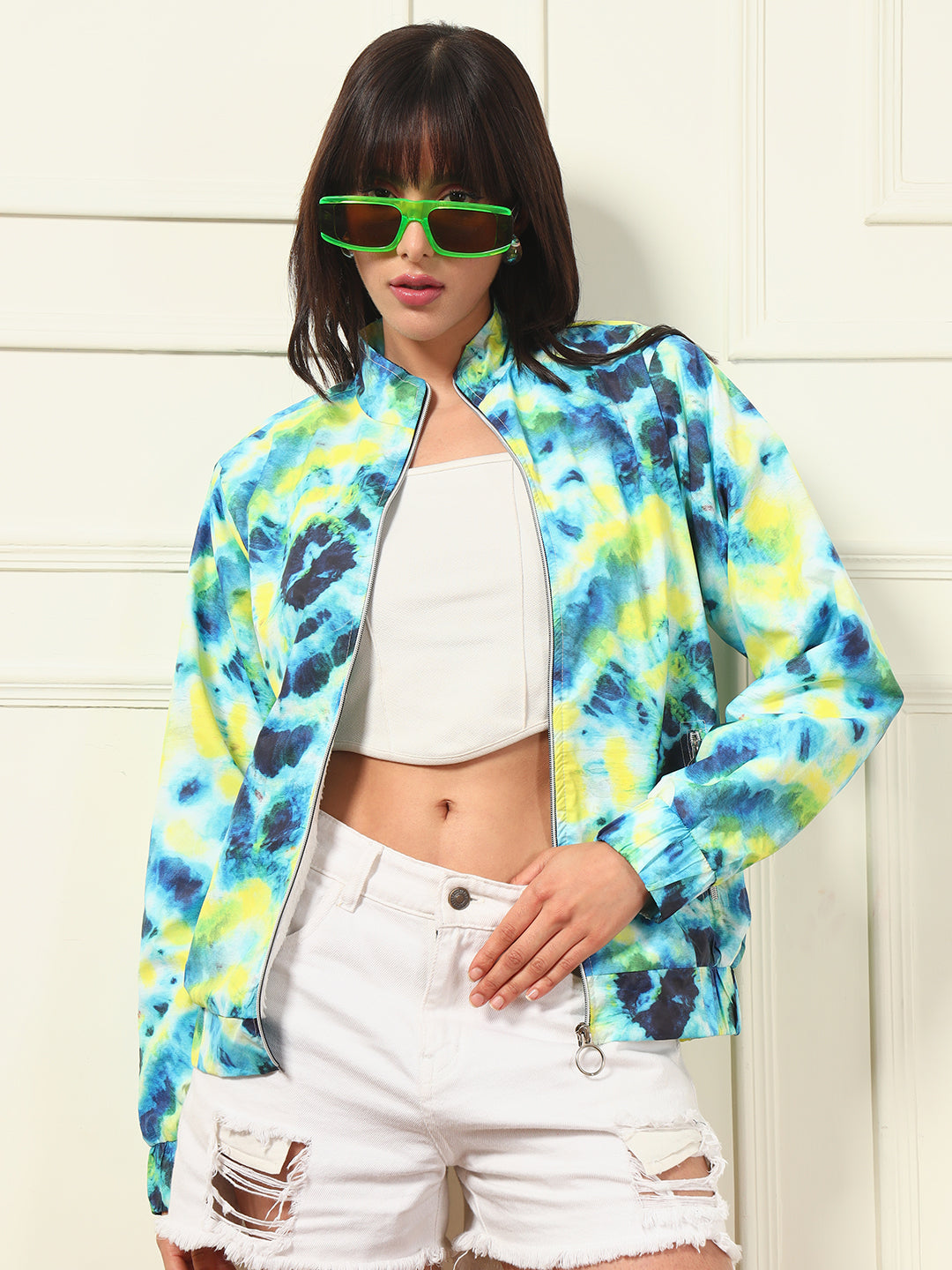 TANDUL Full Sleeve Tie Dye Printed Jacket