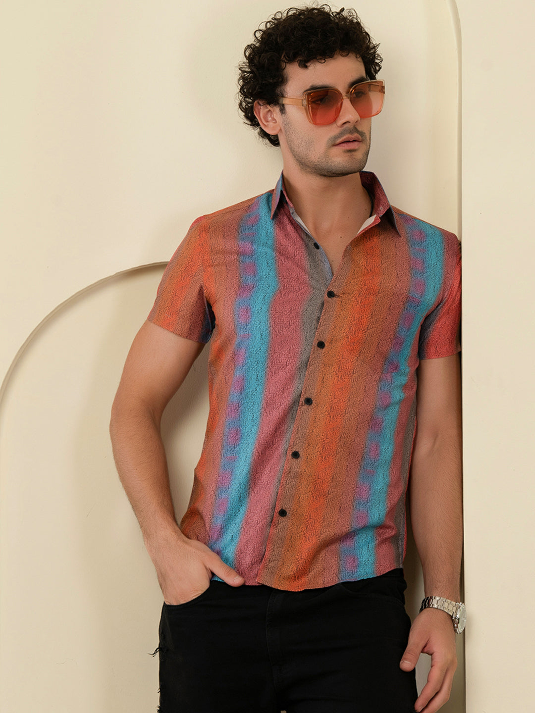 TANDUL Men Printed Casual Multicolor Shirt