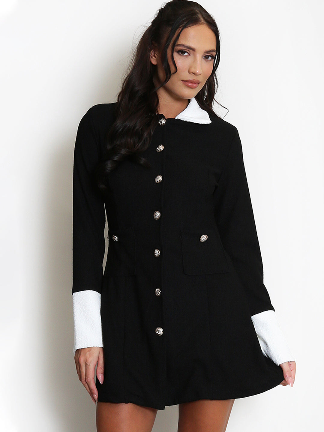 TANDUL  Women Fit and Flare Black Dress