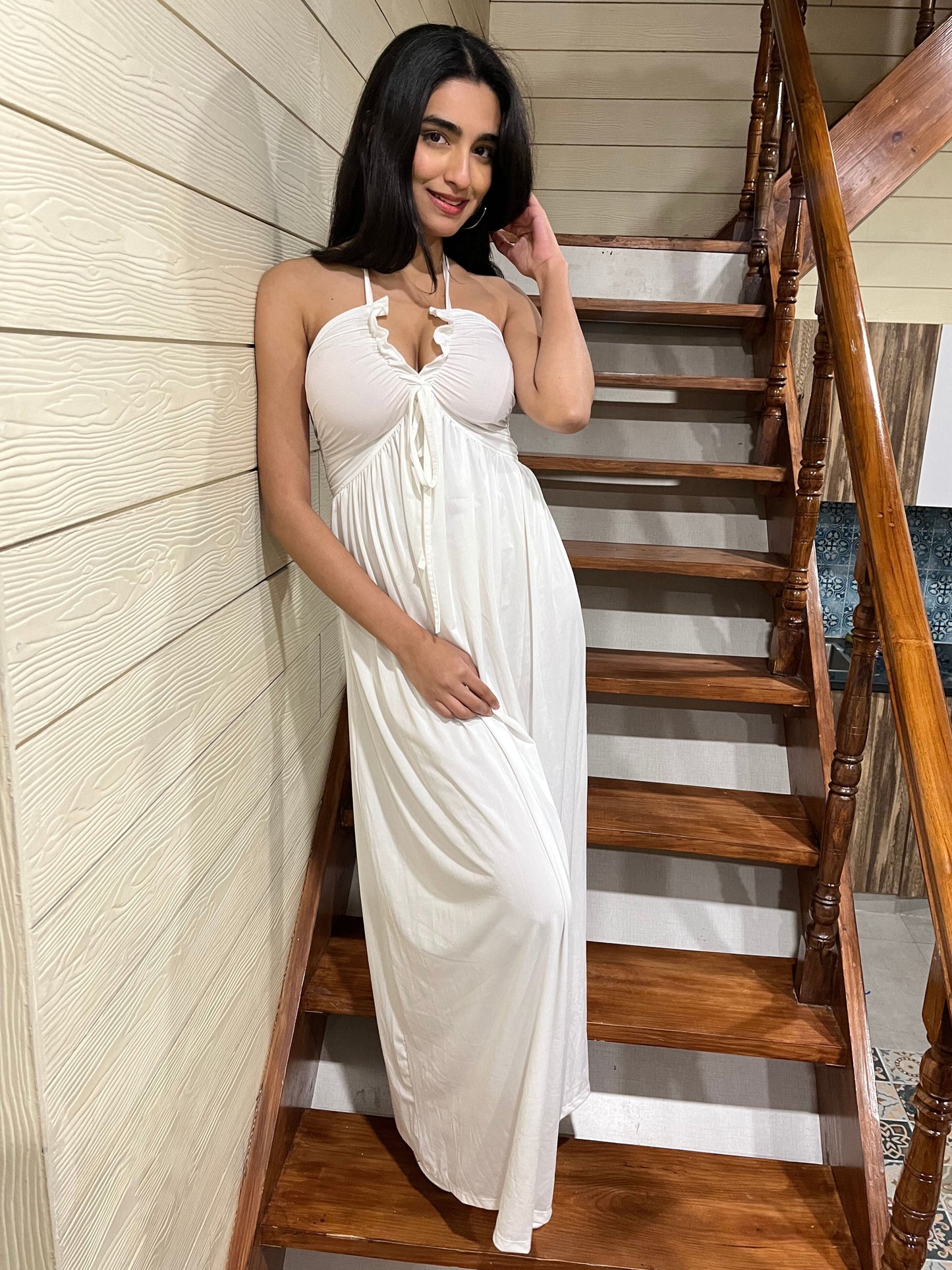 TANDUL Women Stunning White Dress