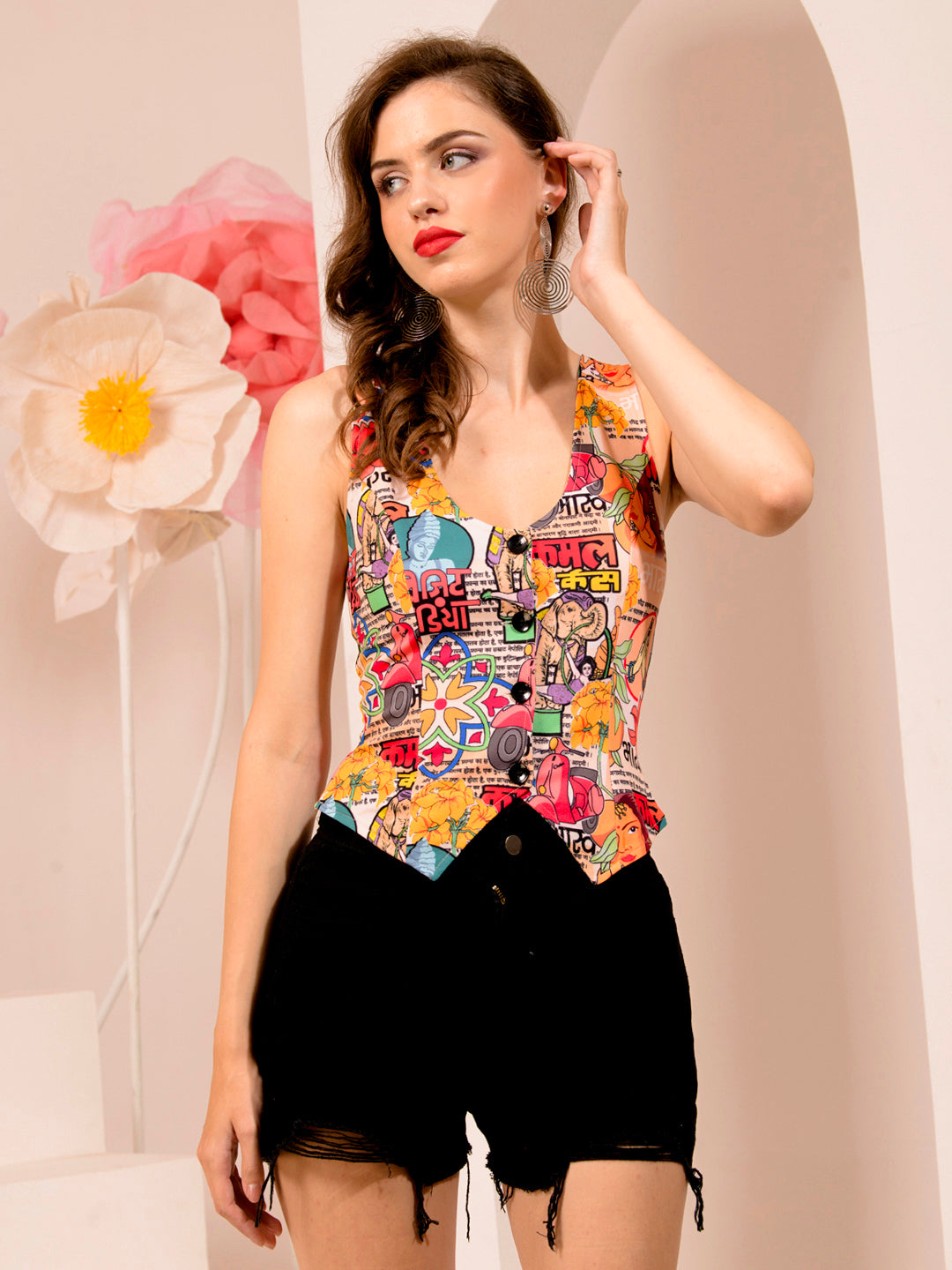 TANDUL  Printed Women Waistcoat