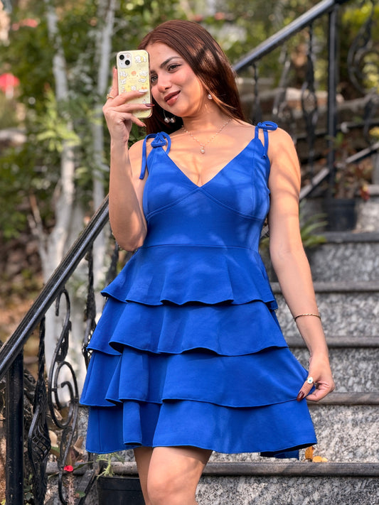 TANDUL Women Stunning Blue Flared Dress