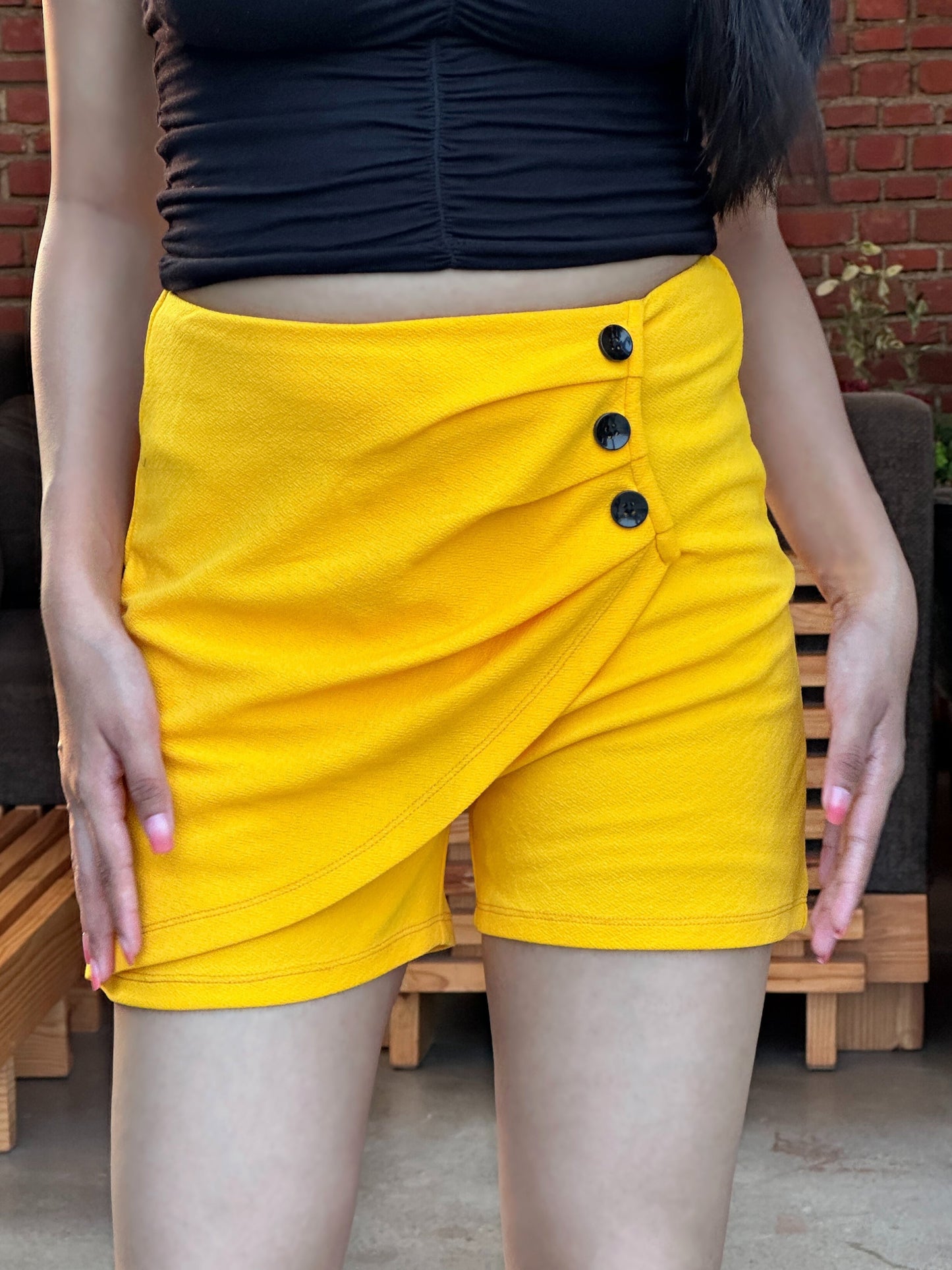 TANDUL Women Vibrant Yellow Shorts