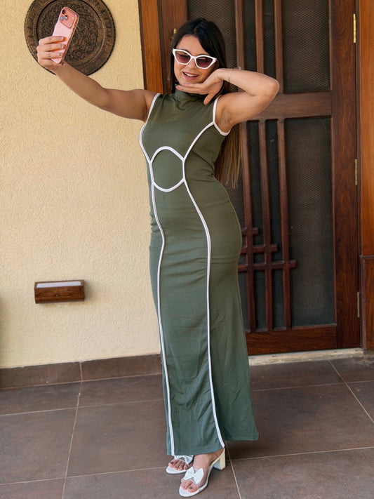 TANDUL Women Stunning Green Dress