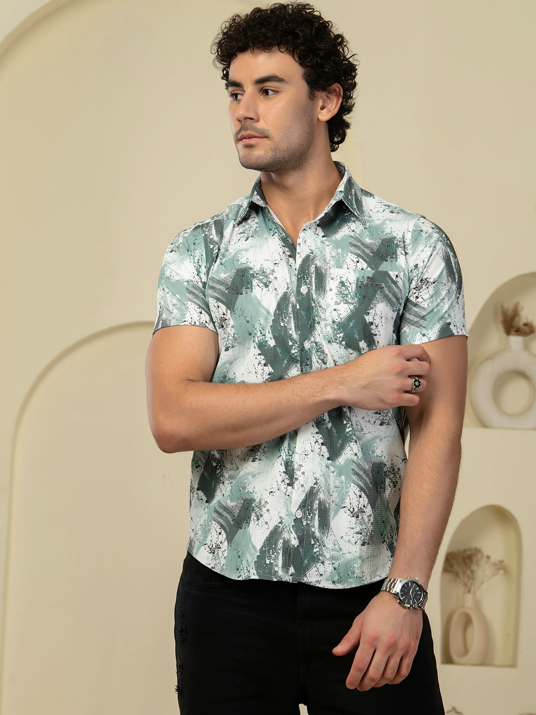 TANDUL Men Printed Casual Multicolor Shirt