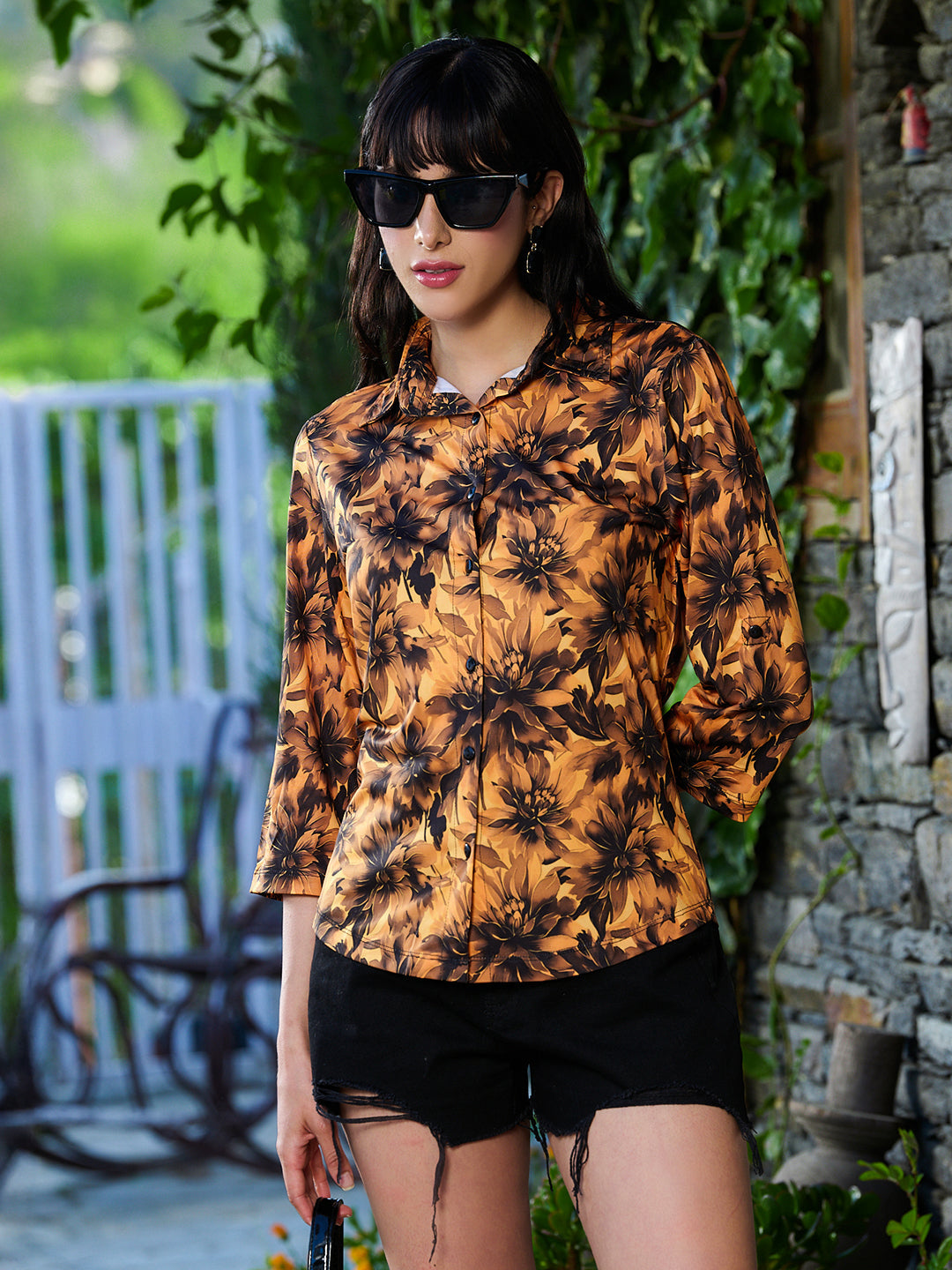 TANDUL Women Sunflower Printed Shirt