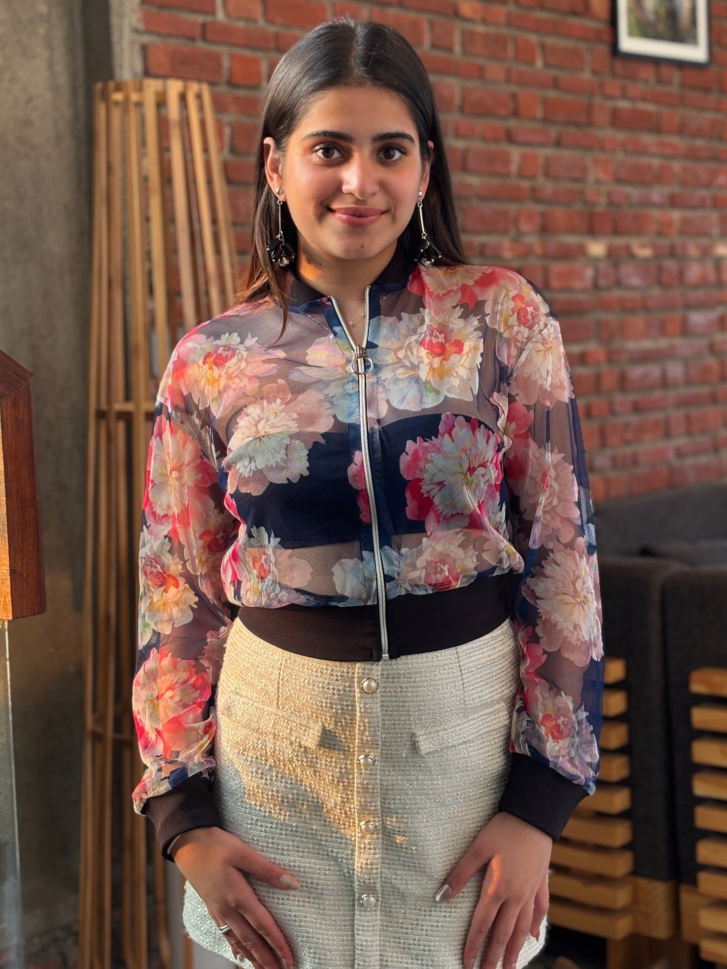 TANDUL Women Floral Printed Net Jacket