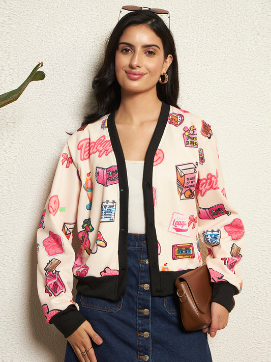 TANDUL Women Cartoon Printed Jacket