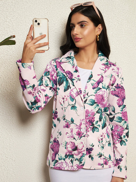 TANDUL Women Multicolor Floral Printed Blazer
