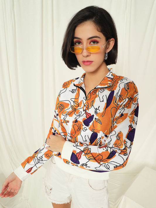 TANDUL  Women Full Sleeve Printed Sweatshirt