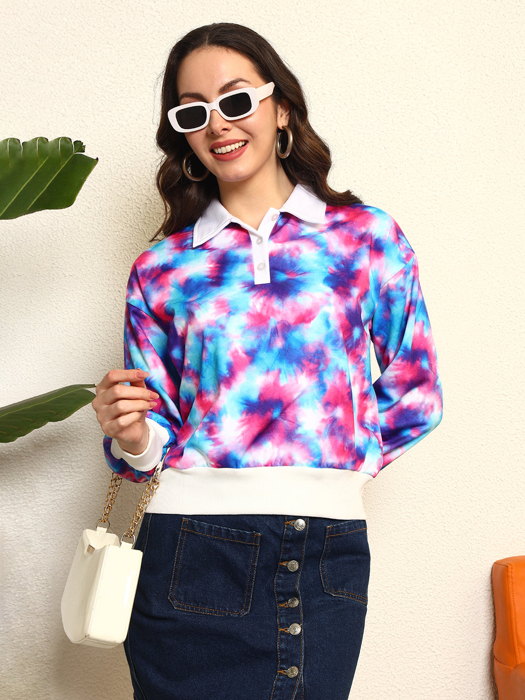 TANDUL Women Stunning Tie-dye Sweatshirt