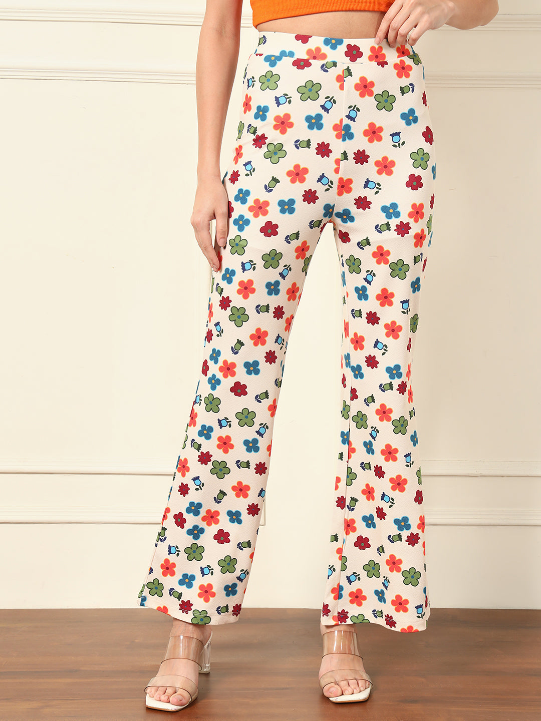 TANDUL Multicolor Floral Printed Trouser